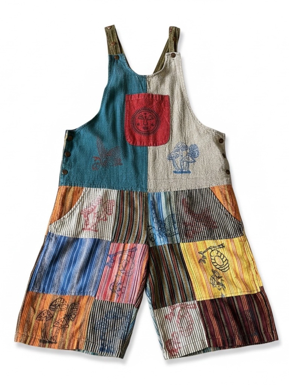 Women’s L Hippie Overall Shorts